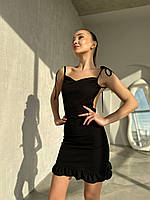 Жіноча коротка сукня, з відкритою спинкою, чорна