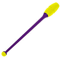 Булава для художественной гимнастики l-35см Zelart C-6176 цвет фиолетовый-желтый