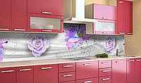 Наклейка виниловая кухонный фартук Zatarga Цветы красками 600х2500 мм EC, код: 5562139