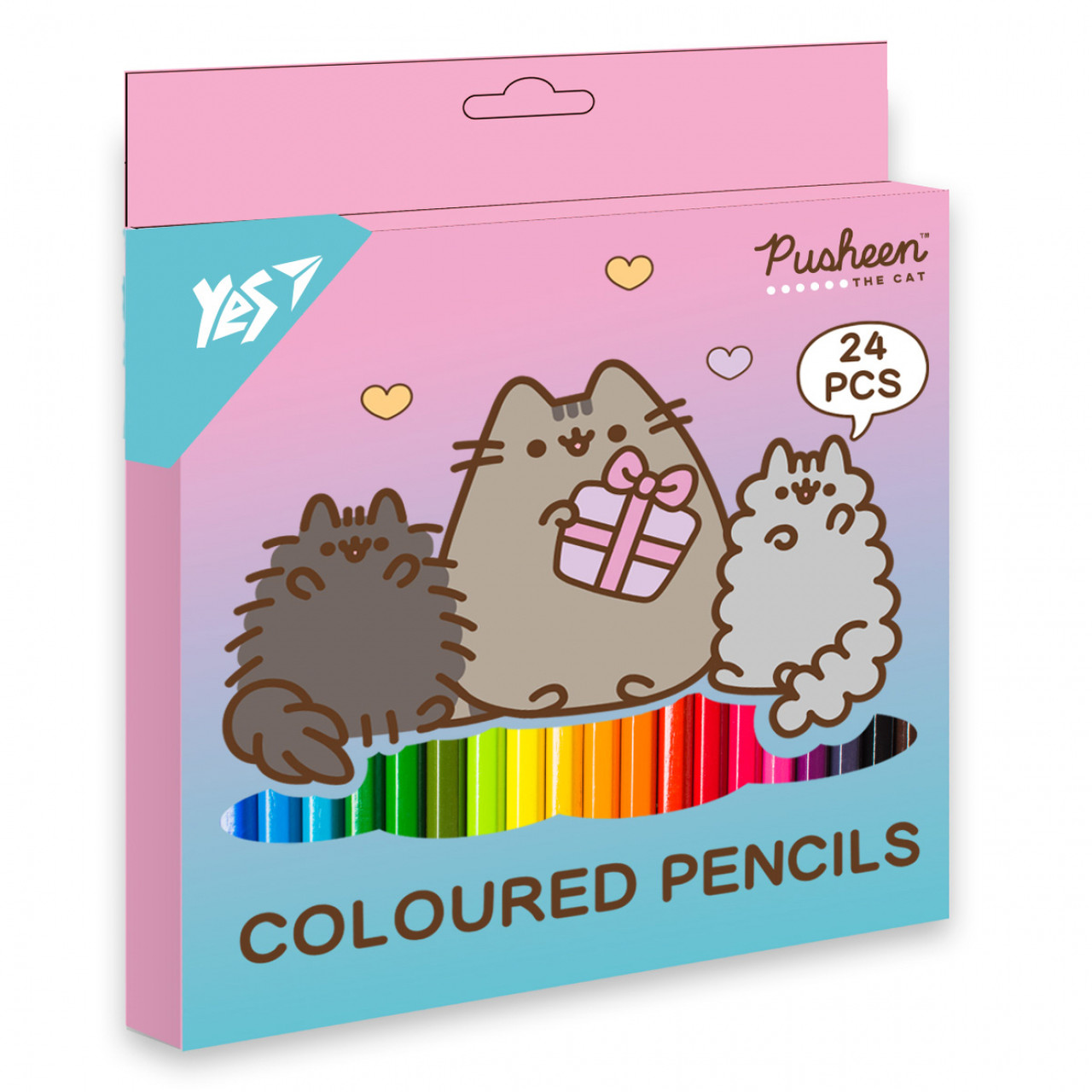 Олівці кольорові Yes 24 кольорів Pusheen Stormy and Pip (290741)
