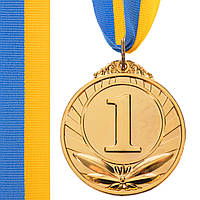 Медаль спортивная с лентой Zelart TRIUMF C-4871 цвет золотой