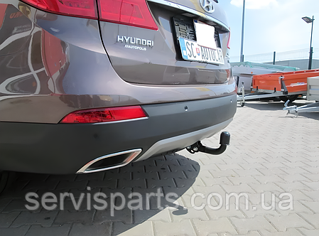 Фаркоп Hyundai Grand Santa Fe 2013-2019 (Хендай Гранд Санта Фе) польський на болтах, фото 1