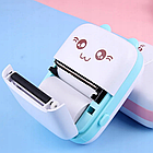 Міні принтер для телефона + Подарунок Навушники з вушками VZV-23M / Дитячий термопринтер / Маленький принтер, фото 8