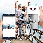 Міні принтер для телефона + Подарунок Навушники з вушками VZV-23M / Дитячий термопринтер / Маленький принтер, фото 6