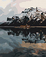 Картина по номерам 48х60 на деревянном подрамнике "Домик в горах" BS52841L