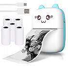 Міні принтер для телефона + Подарунок Навушники з вушками VZV-23M / Дитячий термопринтер / Маленький принтер, фото 2