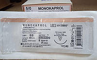 MONOKAPROL USP 5/0(М1) незабарвлений, зворотньо-ріжуча голка 3/8 кола 19 мм,довжина 45см