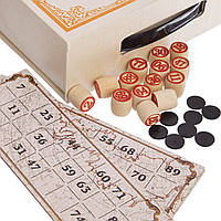 Настільна гра лото в кольоровій картонній коробці Zelart IG-8820 колір бронзовий Срібний