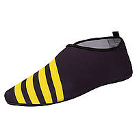 Обувь Skin Shoes для спорта и йоги Zelart PL-0417-Y размер XL-40-41-25,5-26,5см цвет черный-желтый