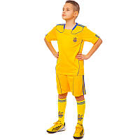 Комплект футбольної форми Zelart УКРАЇНА 1006-12Y-ETM1720 розмір S-24, зріст 125-135 колір жовтий