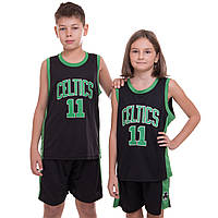 Форма баскетбольная детская NB-Sport NBA CELTICS 11 BA-0967 размер S цвет черный-зеленый