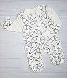 Дитячий чоловічок сліп для новонародженого інтерлок розміри 56 62 68 74 см, фото 7