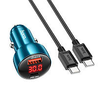 Автомобильный адаптер HOCO Z50 Type-C cable USB 48 Вт Blue