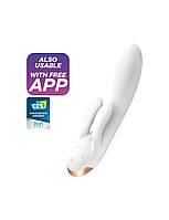 Смарт вибратор-кролик с двойным отростком Satisfyer Double Flex White - KissShopping -