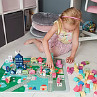 Дерев'яний конструктор головоломка Місто CITY - Kruzzel на 100 елементів, фото 9