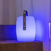 Lumisky Lucy ,безпровідний світильник 2 в 1 вогники/музика з Bluetooth, алюміній/пластик, 10 Вт, білий
