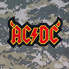 Шеврон AC/DC (Devil Horns) з ріжками, на липучці
