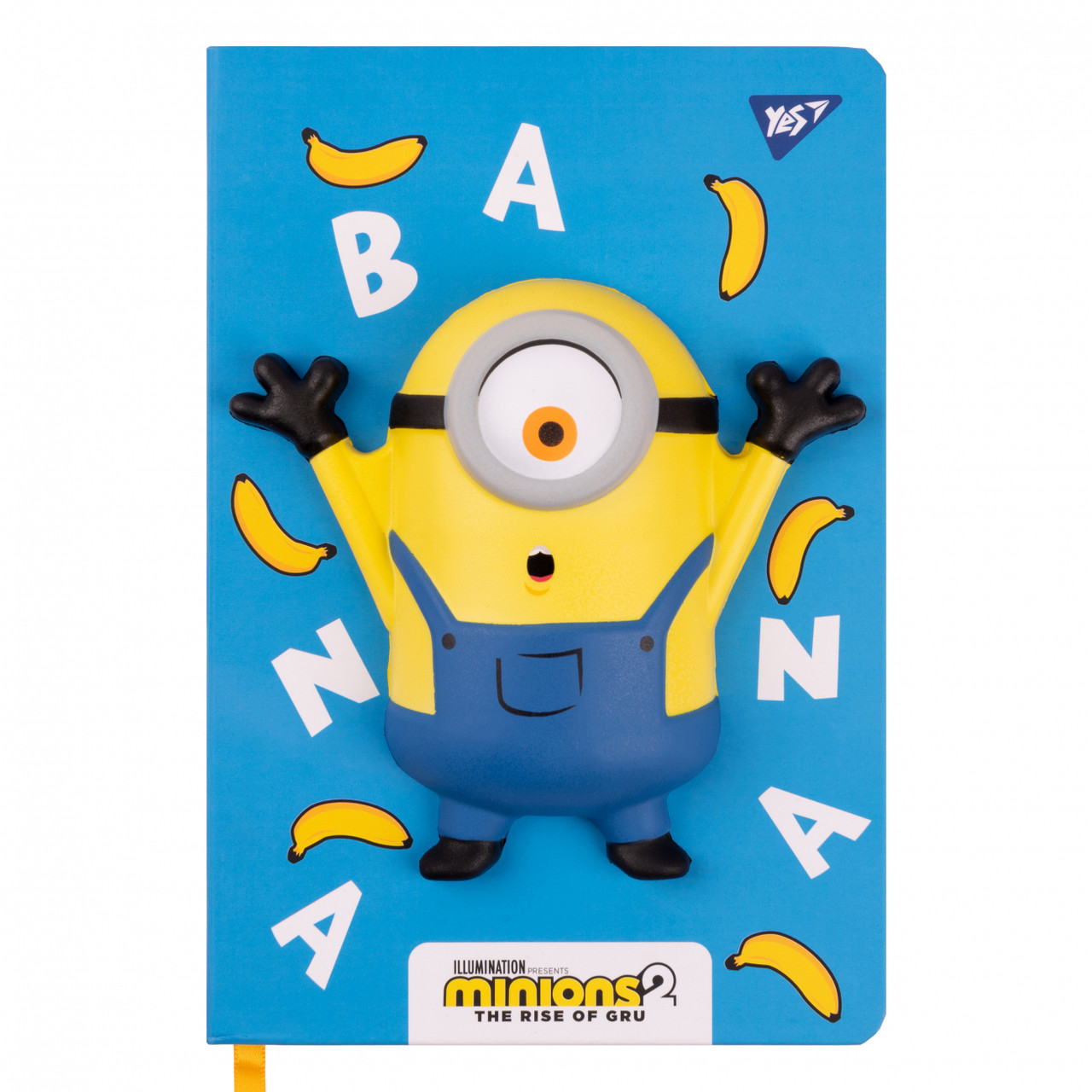 Блокнот сквіш Yes А5 128 аркушів Minions клітинка та лінія (151789)