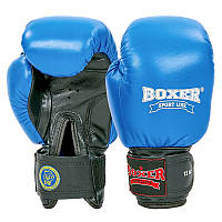 Перчатки боксерские кожаные профессиональные с печатью ФБУ BOXER Profi BO-2001 размер 12 унции цвет