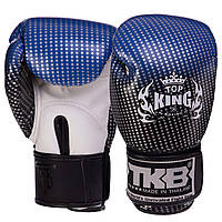 Перчатки боксерские детские кожаные TOP KING Super Star TKBGKC-01 размер L(8 унции) 9-11лет цвет синий