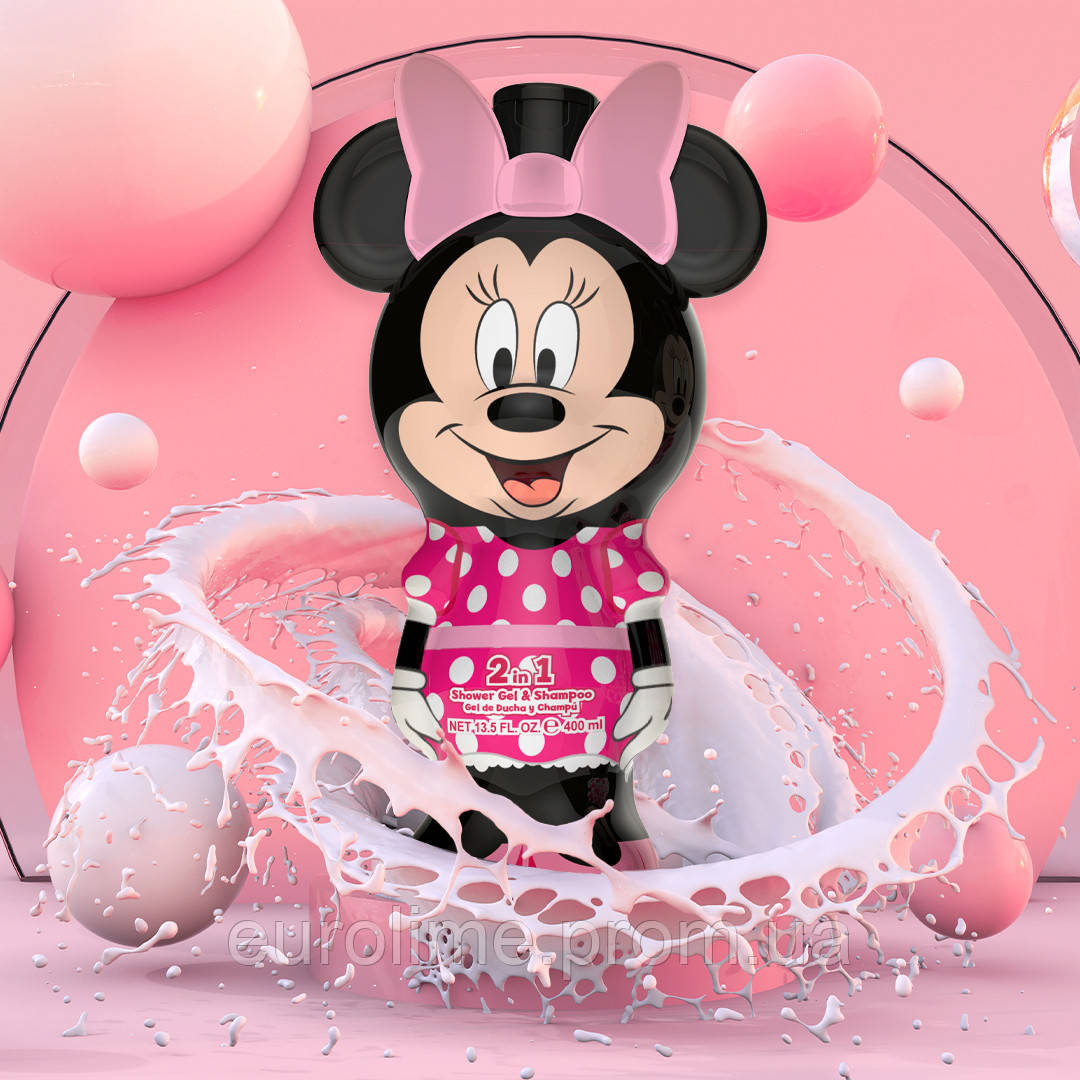 Шампунь-гель для душа Air-Val Shower Gel-Shampoo 2in1 Minnie Mouse для детей 400 мл