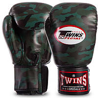 Перчатки боксерские TWINS FBGVS3-ML размер 12 унции цвет камуфляж темно-зеленый