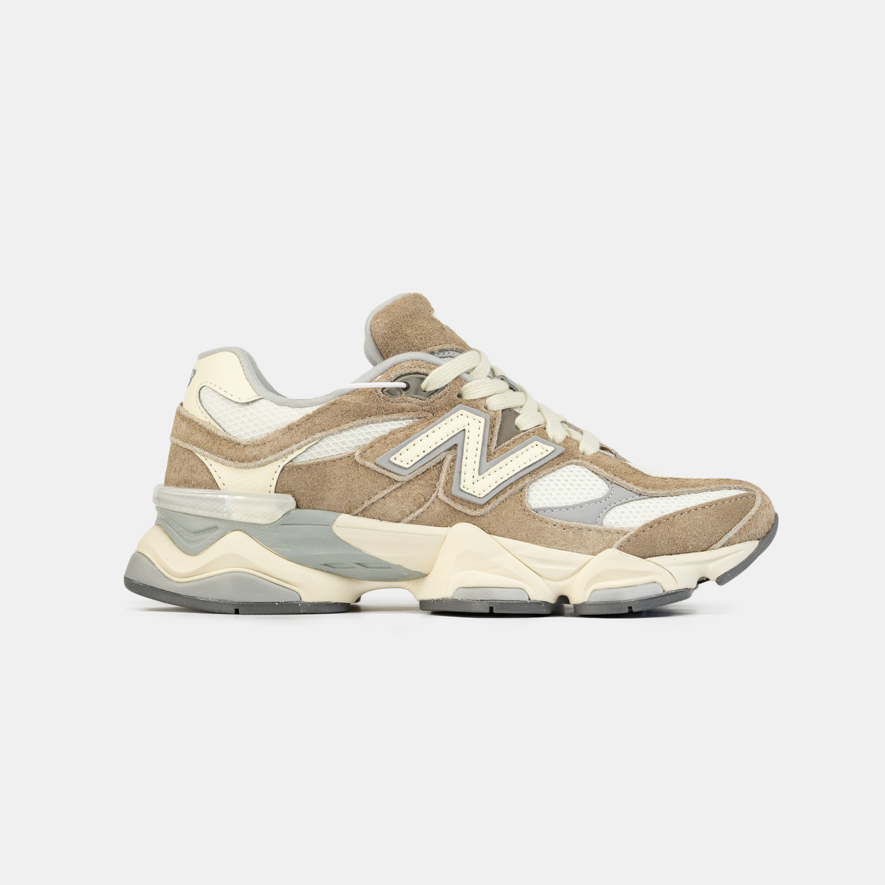 Жіночі Кросівки New Balance 9060 Driftwood Brown / Нью Беланс 9060 Дрифтвуд Коричневі з Бежевим