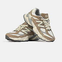 Жіночі Кросівки New Balance 9060 Driftwood Brown / Нью Беланс 9060 Дрифтвуд Коричневі з Бежевим, фото 6