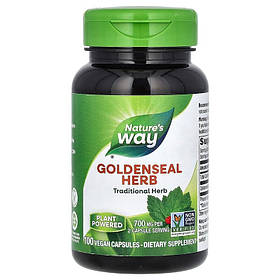 Жовтокорень Nature's Way "Goldenseal Herb" 800 мг (100 капсул)