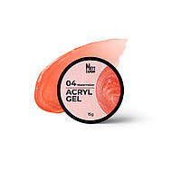 Акрил гель Mett Expert Acryl Gel Watermelon №004 Камуфлирующий оранжево-розовый 15 г