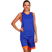 Форма баскетбольная женская LIDONG LD-8217 размер L цвет синий-оранжевый