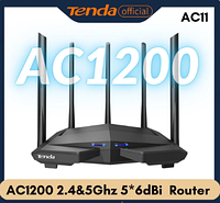 Маршрутизатор Tenda AC11 AC1200 Гигабитный беспроводной WIFI 2.4G 5GHz 5 антенн Роутер TENDA AC11