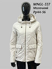 Жіноча демісезонна якісна куртка з капюшоном, весна-осінь 337 Mangelo Розміри 44 - 56