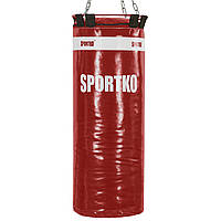 Мешок боксерский Цилиндр с кольцом Бочонок SPORTKO MP-6-1 цвет красный