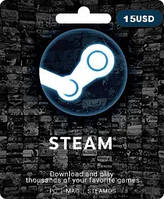 Подарочная карта Steam на 15 долларов США ключ Steam только для USD
