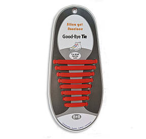 Шнурки силіконові Червоні в наборі 8пар