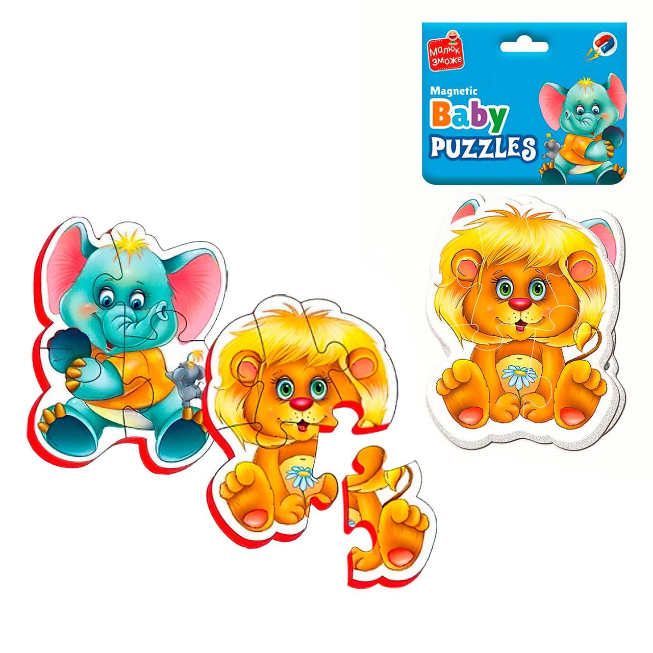 Бебі-пазли магніт. "Малюк зможе. Зоопарк" №VT3208-28(10), фото 1