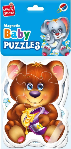 Бебі-пазли магніт. "Малюк зможе. Лісові жителі" №VT3208-17(10), фото 1