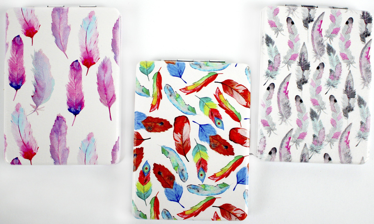 Дзеркало прямокут. 9см "Кольорове пір'я" №9040-002(12), фото 1