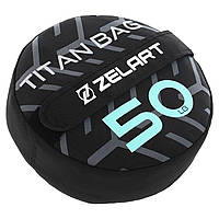 Мешок для кроссфита и фитнеса без наполнителя Zelart FI-9657-50LB максимальная нагрузка 50LB(22,7кг) черный