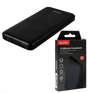 Повербанк Power Bank 2*USB Asonic AS-P10 10000mAh (реальна менше)