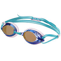 Очки для плавания MadWave SPURT RAINBOW M042726 цвет голубой-бирюзовый