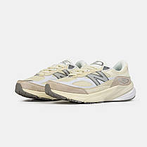 Жіночі Кросівки New Balance 990v6 Made in USA Beige White / Нью Беланс 990в6 Мейд Ін ЮСА Бежеві з Білим, фото 4