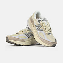 Жіночі Кросівки New Balance 990v6 Made in USA Beige White / Нью Беланс 990в6 Мейд Ін ЮСА Бежеві з Білим, фото 6