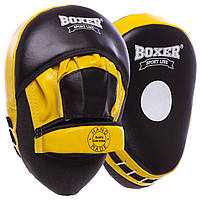 Лапа Изогнутая для бокса и единоборств BOXER 2012-01 цвет черный-желтый