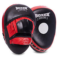Лапа Изогнутая для бокса и единоборств BOXER 2012-01 цвет черный-красный