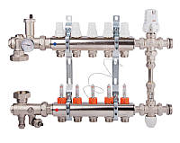 Коллектор для теплого пола в сборе на 8 выходов с расходомерами ICMA K0111