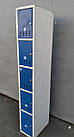 Камера, локер для магазину на 5 комірок 200х30х50 см., синя, Б/у, фото 6