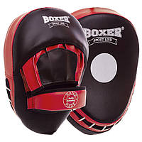 Лапа Изогнутая для бокса и единоборств BOXER Элит 2013-01 цвет черный-красный