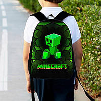 Рюкзак дитячий майнкрафт "Minecraft" 34х27см, міський ранець для хлопчика з принтом (0406)